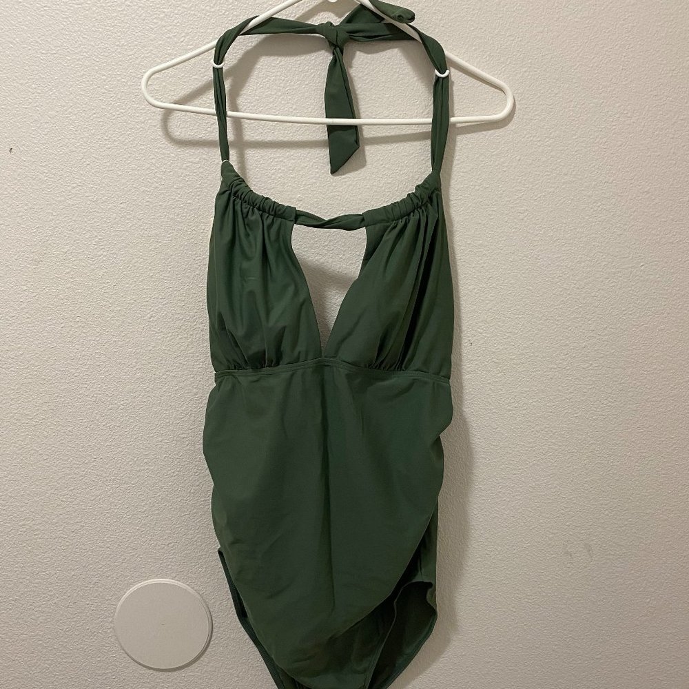 NWT Olive Maternity One-Piece Swimsuit - Size L